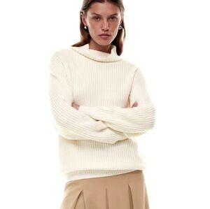 NWT Aritzia Wilfred Montpellier 100% Italian Merino Wool Long Turtleneck - S